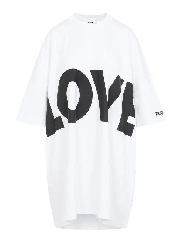 Moschino Robe Au Genou - Blanc - Blanc - Femme | 242D040854421001