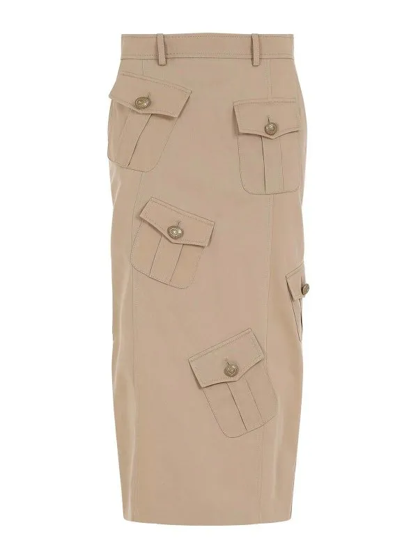 Moschino Jupe Midi - Beige - Beige - Femme | 242D011554200081