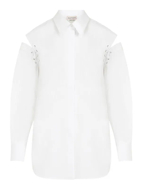 Alexander Mcqueen Chemise - Blanc - Blanc - Femme | 790908QAAAD9000