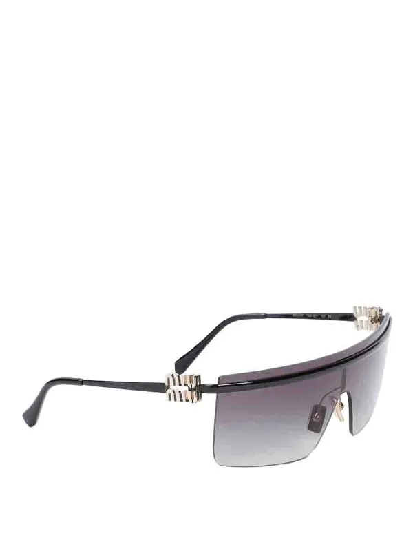 Miu Miu Lunettes De Soleil - Noir - Noir - Femme | 0MU50ZS1AB5D1