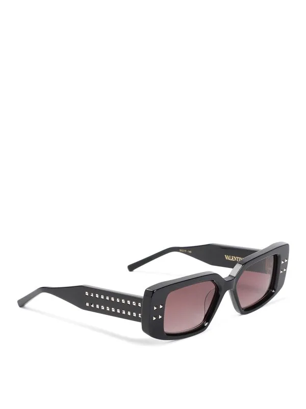 Valentino Garavani Lunettes De Soleil - Noir - Noir | VLS108A53BLK