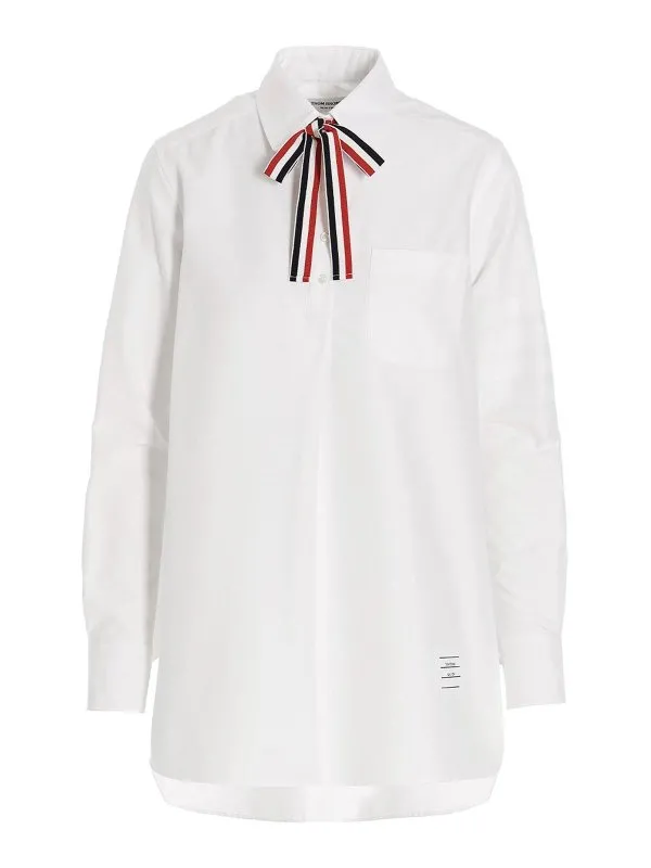 Thom Browne Blouse - Blanc - Blanc - Femme | FLL139A06496100