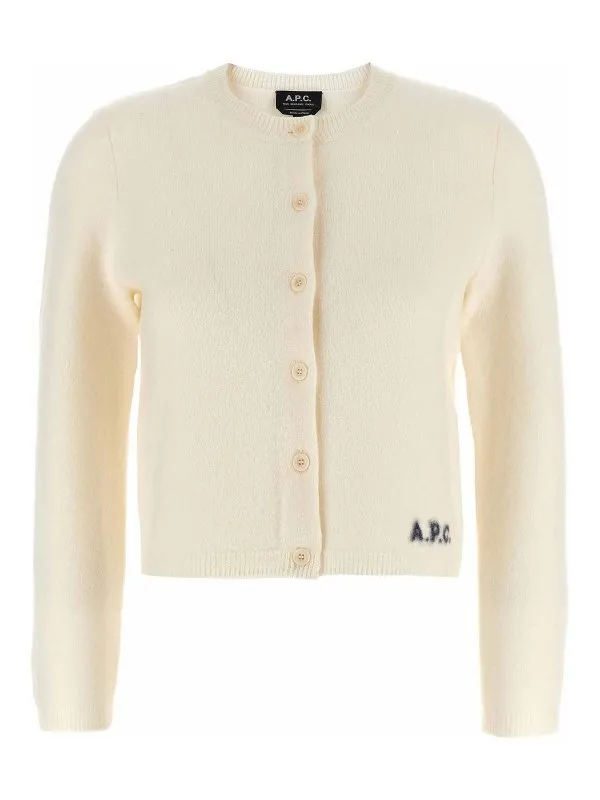 A.P.C. Cardigan - Blanc - Blanc - Femme | WVBDKF22301AAD