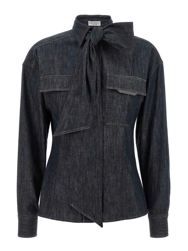 Brunello Cucinelli Chemise - Bleu - Bleu - Femme | MP792MY506C001