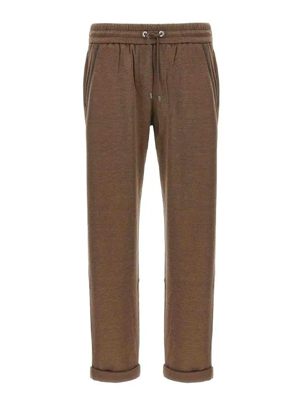 Brunello Cucinelli Pantalons De Sport - Marron | MP828SB899C9122