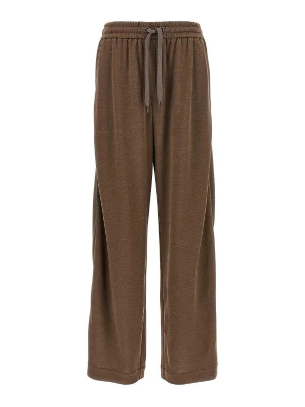 Brunello Cucinelli Pantalons De Sport - Marron | MP828SM689C9122