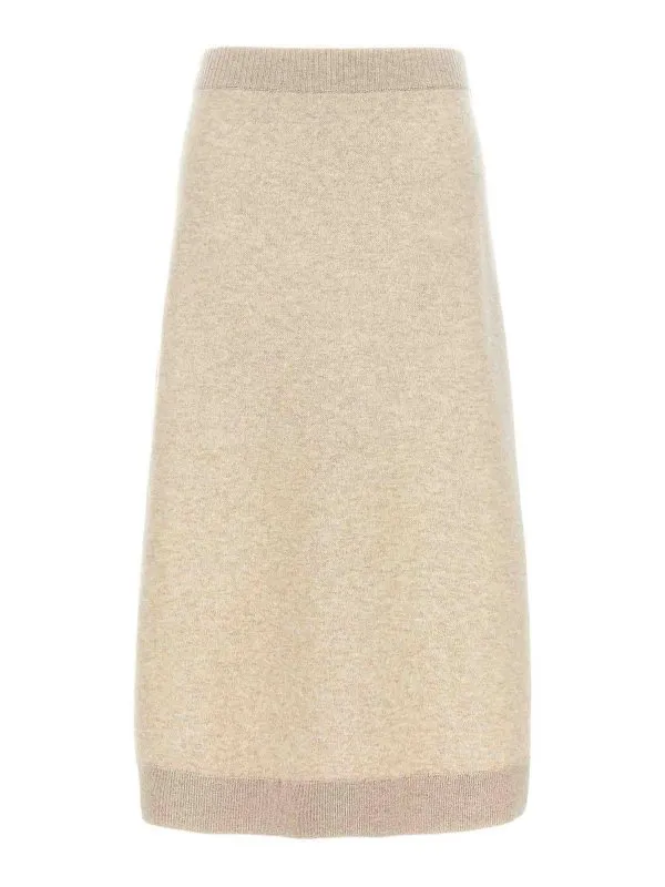 Brunello Cucinelli Jupe Midi - Beige - Beige | MSH201389PCFT47