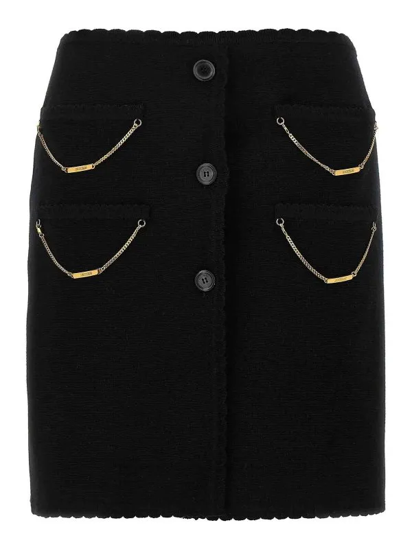 Moschino Jupe Midi - Noir - Noir - Femme | 018055000555