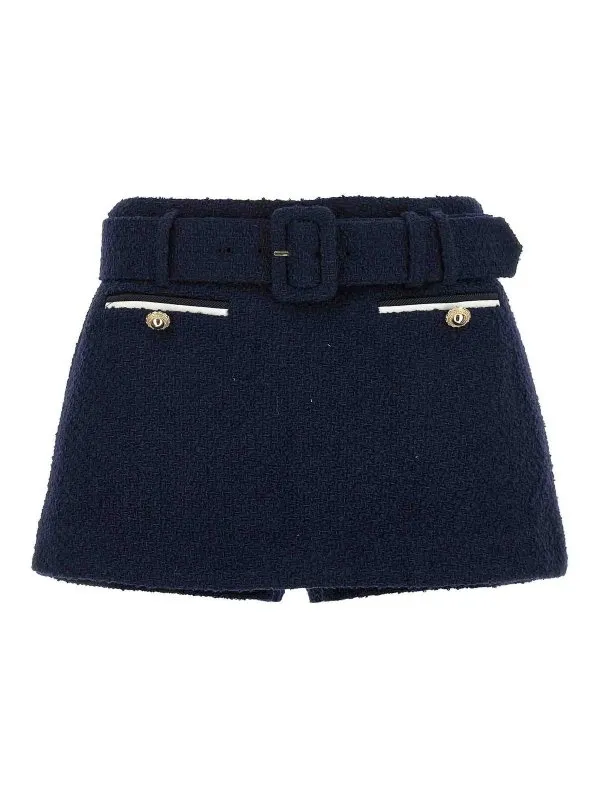 Self Portrait Robe Courte - Bleu - Bleu - Femme | PF25034PBLBLUE