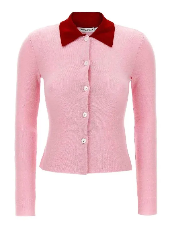 Self Portrait Cardigan - Couleur Chair - Couleur Chair | PF25097CP