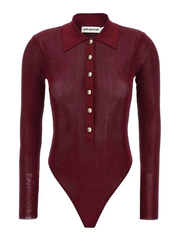 Self Portrait Polo - Rouge Brun - Rouge Brun - Femme | PF25113TBU