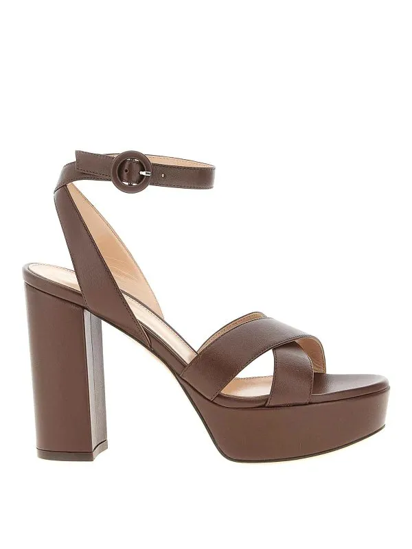 Gianvito Rossi Sandales - Marron - Marron | G3262170RICNAPBROW