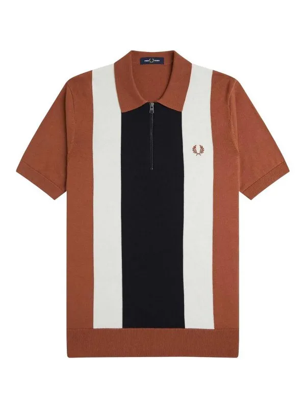 Fred Perry Pull Col Bateau - Orange - Orange - Homme | K9728Y91