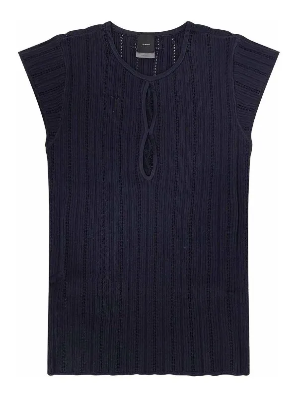 Pinko Pull Col Bateau - Bleu - Bleu - Femme | 104742A2FRG82