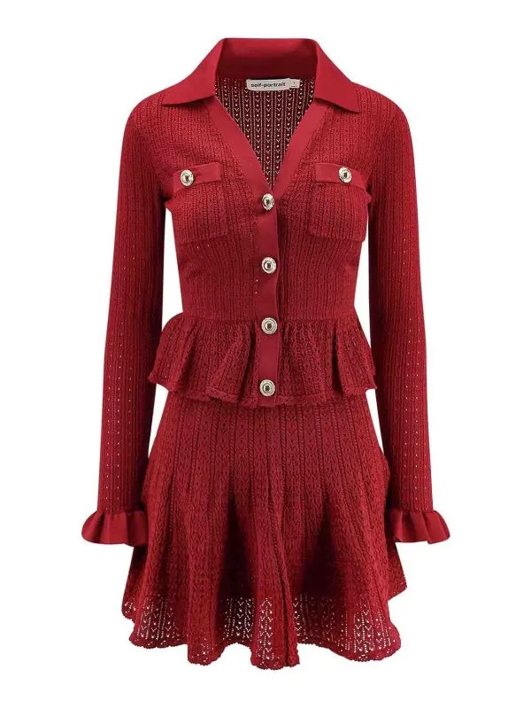 Self Portrait Pull Col Bateau - Violet - Violet | PF25093SBU