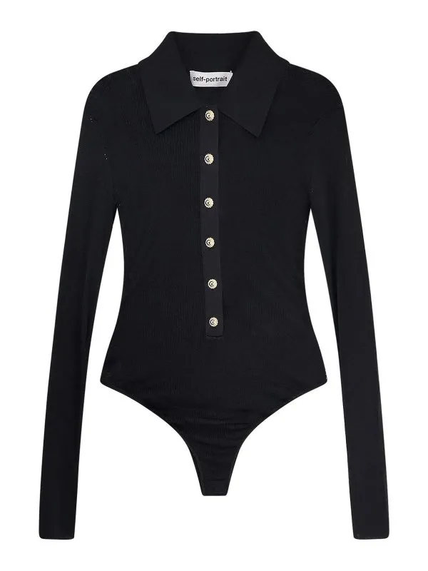 Self Portrait Top - Noir - Noir - Femme | PF25113TB | thebs.com