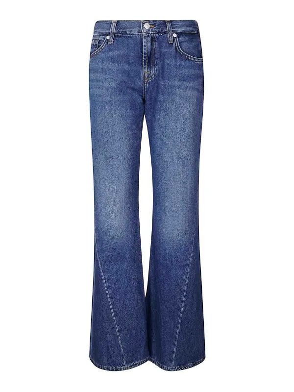 7 For All Mankind Jean Bootcut - Bleu - Bleu | 7U350555U71E5