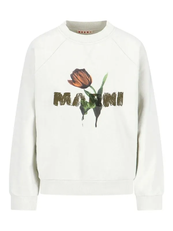 Marni Sweat-Shirts - Blanc - Blanc - Femme | FLJE0128PAUSCY32LOW09