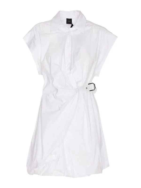 Pinko Robe Au Genou - Blanc - Blanc - Femme | 1052072L8Z04