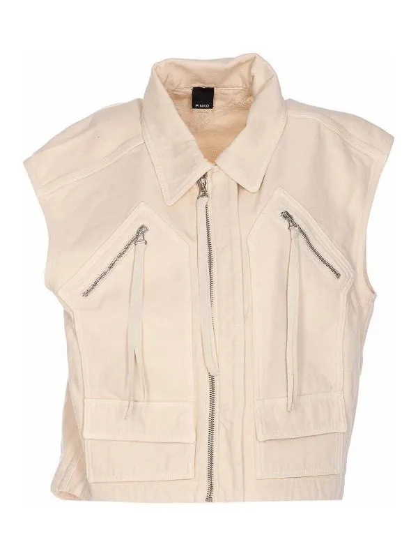 Pinko Gilet - Beige - Beige - Femme | 1052372M8C00 | thebs.com