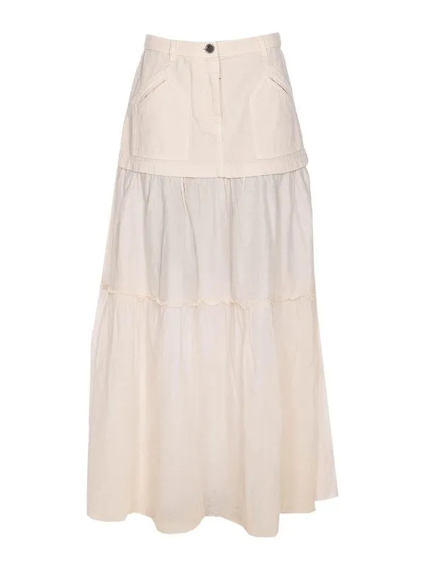 Pinko Jupe Midi - Blanc - Blanc - Femme | 1052522MIC00