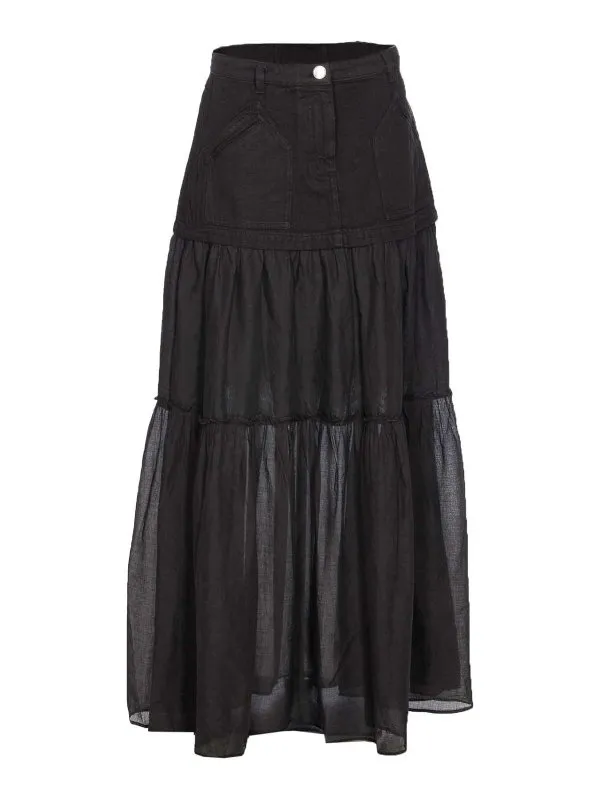 Pinko Jupe Midi - Noir - Noir - Femme | 1052522MIZ99 | thebs.com