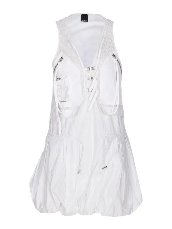 Pinko Robe Au Genou - Blanc - Blanc - Femme | 1053052MOZ04