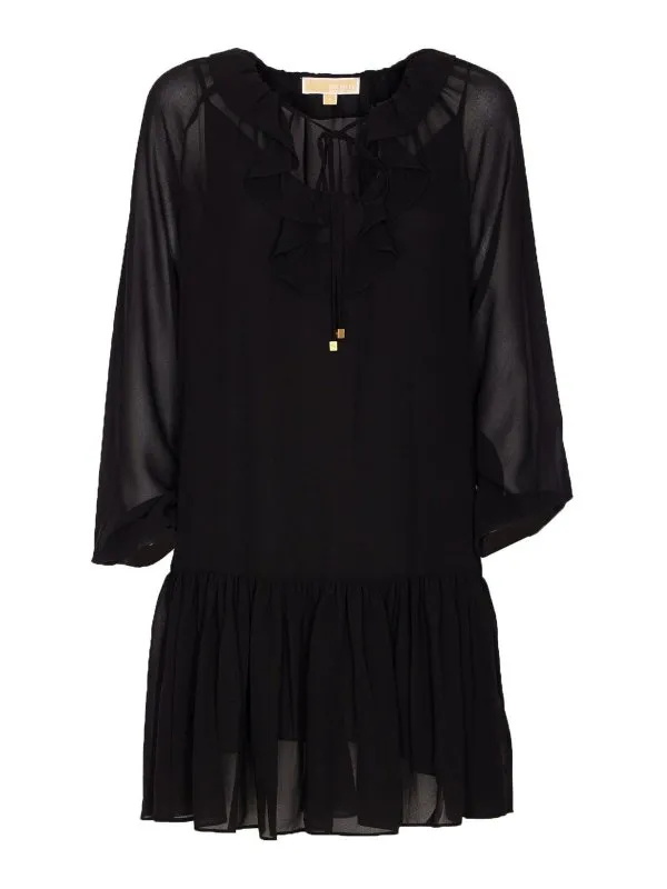 Michael Michael Kors Robe Au Genou - Noir - Noir | MT581DQ7R3001