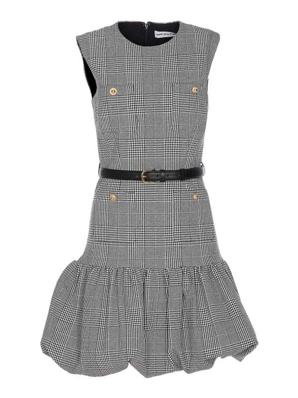 Self Portrait Robe Courte - Gris - Gris | 017SABLACKANDWHITE