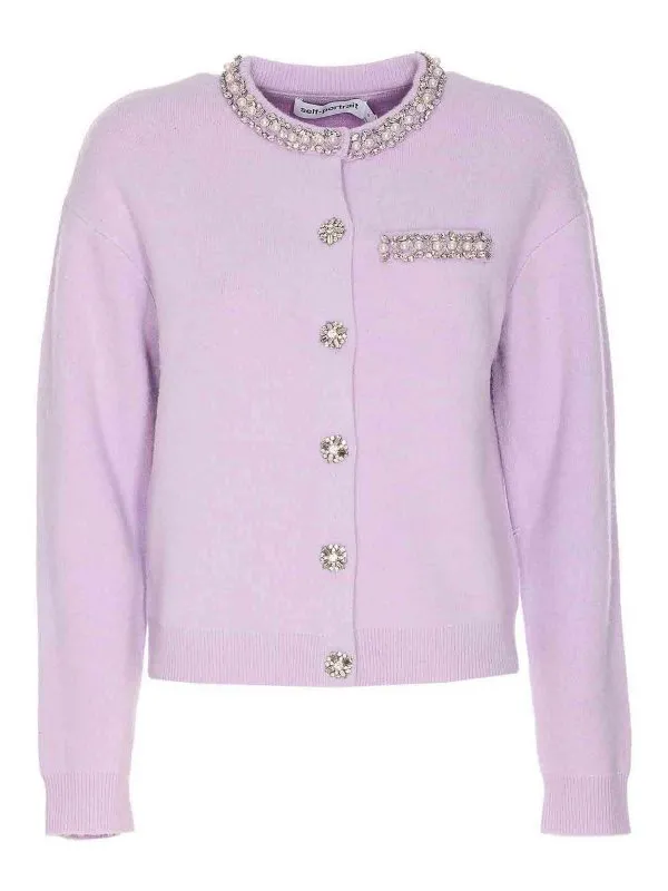 Self Portrait Cardigan - Violet - Violet - Femme | 085CLILAC