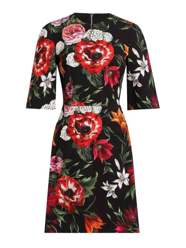 Dolce & Gabbana Robe Au Genou - Noir - Noir | F6TWTTFSRQTHN5PB