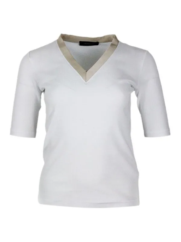 Fabiana Filippi T-Shirt - Blanc - Blanc - Femme | JED275F884L39621