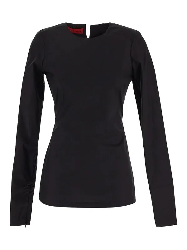 Thelatest T-Shirt - Noir - Noir - Femme | TLW04000T0195ABTPT0002