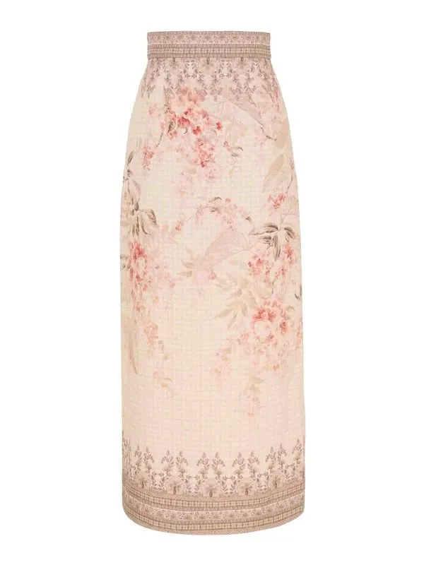 Zimmermann Jupe Midi - Rouge Clair - Rouge Clair | 9995SS251CORF