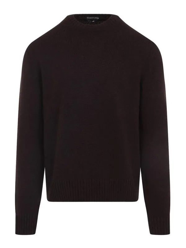 Tom Ford Pull Col Rond - Marron - Marron | KCL048YMK064KB499