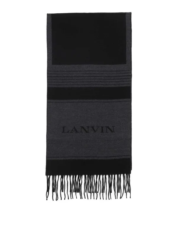 Lanvin Écharpe - Noir - Noir - Homme | AMSARSC3WVLCP2510