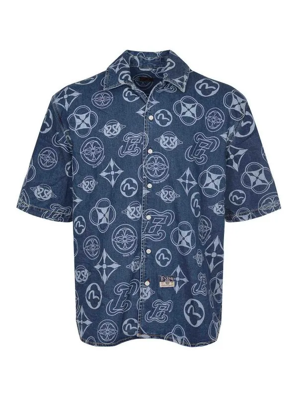 Evisu Chemise - Foncé Délavé - Homme | 2ESHTM5DI1147DENIM