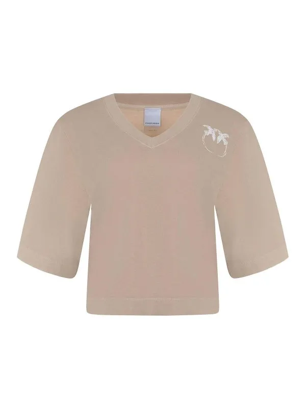 Pinko T-Shirt - Suez - Beige - Femme | 1046062D0C36 | thebs.com