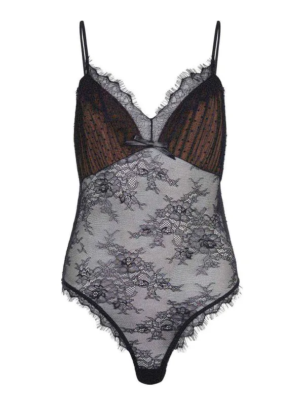 Self Portrait Top - Noir - Noir - Femme | SS25057T | thebs.com