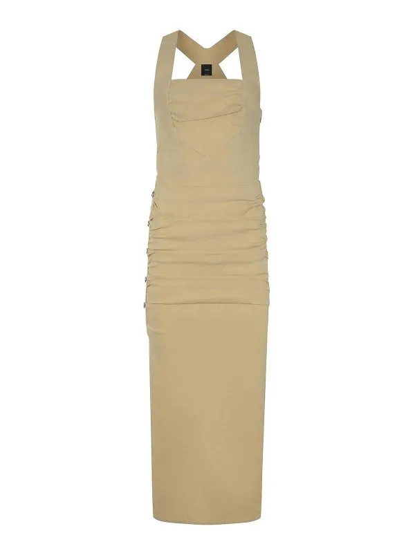 Pinko Robe Au Genou - Surrender - Jaune Clair | 104827A0IMC23