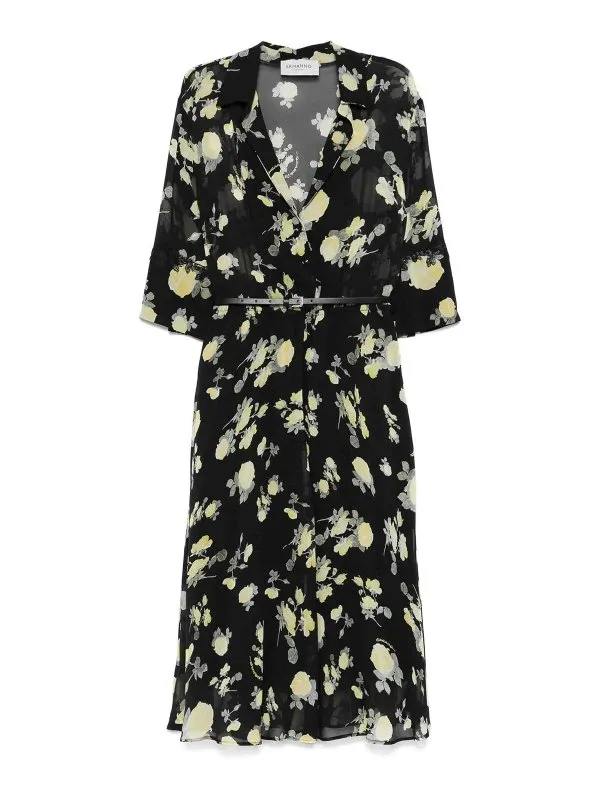 Ermanno Firenze Robe Au Genou - Jaune | D46EQ076ED4MFA4799188