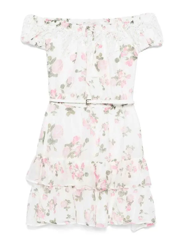 Ermanno Firenze Robe Au Genou - Crème | D46EQ081ED5MFA4949021