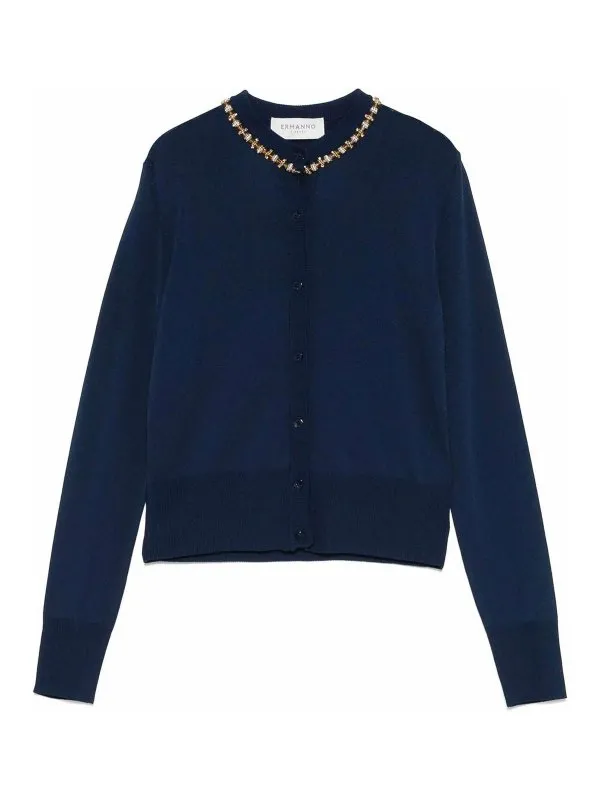 Ermanno Firenze Cardigan - Bleu - Bleu - Femme | D46EN010CTE81MF794