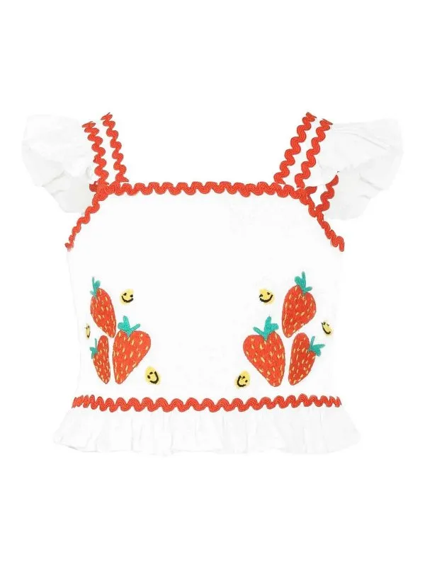 Stella Mccartney Top - Blanc - Blanc - Fille | TW5A42Z0138101C