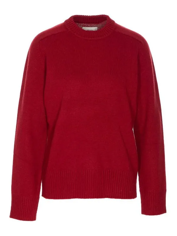 Loulou Studio Pull Col Rond - Rouge - Rouge | BALTRALDSBURGUNDY