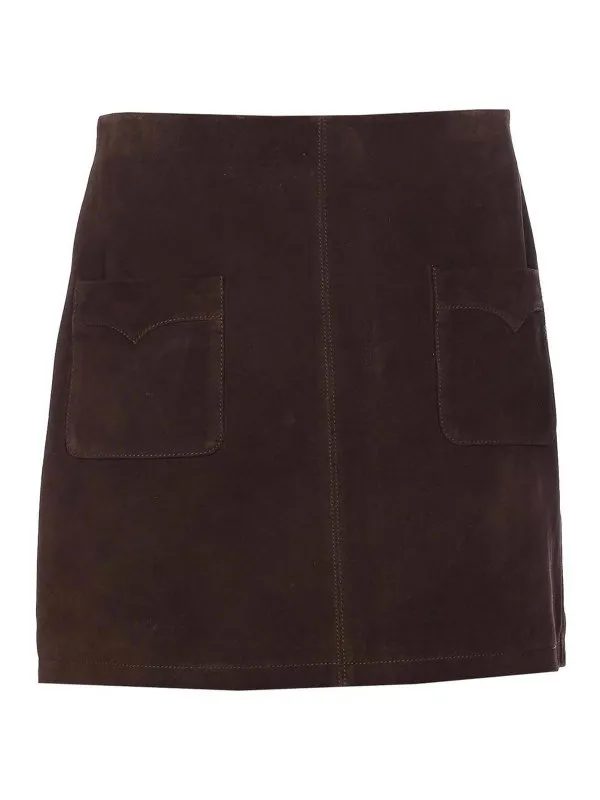 Zadig&Voltaire Jupe Midi - Marron - Marron - Femme | RWSK01066213