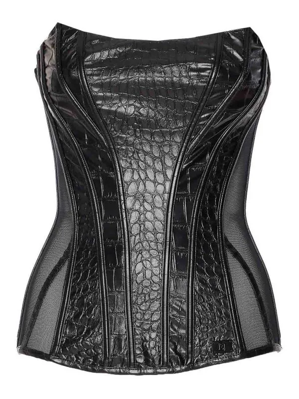 Elisabetta Franchi Top - Noir - Noir - Femme | TO03056E2110