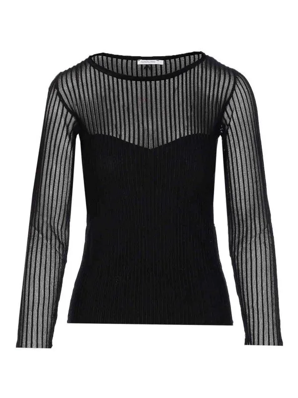 Patrizia Pepe Pull Col Rond - Noir - Noir - Femme | 8K0305K143K103