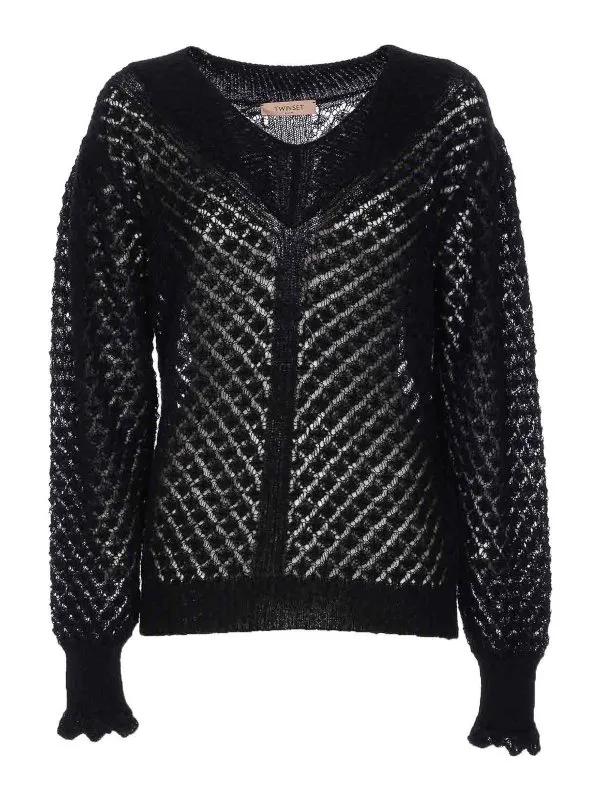 Twinset Pull Col Rond - Noir - Noir - Femme | 252TP352200006