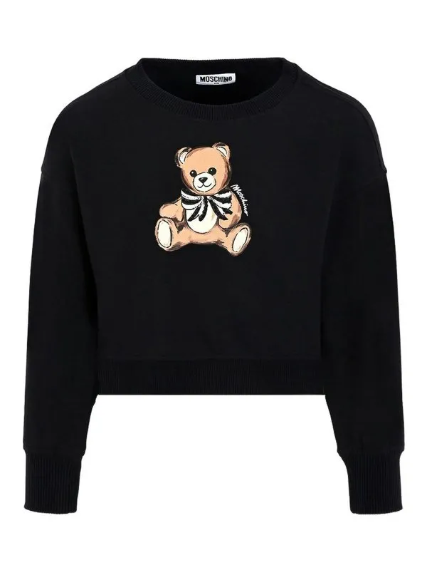 Moschino Pull Col Rond - Noir - Noir - Fille | HDF06GLDA1660100